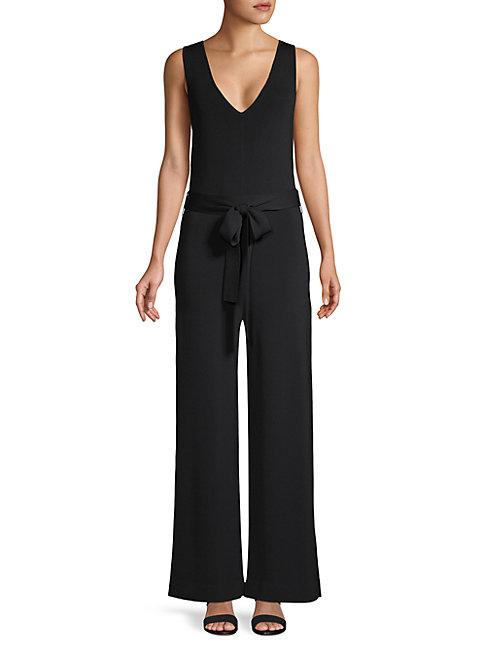 Theory Belted Sleeveless Jumpsuit