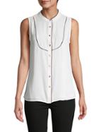 Tommy Hilfiger Contrast-piping Sleeveless Shirt