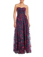Marchesa Notte Marchesa Floral Embroidered Gown