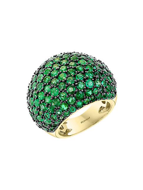 Effy 14k Yellow Gold & Emerald Dome Ring