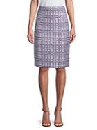 St. John Collection Marble Tweed Skirt