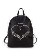 Love Moschino Embellished Heart Backpack