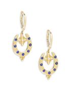 Temple St. Clair Blue Sapphire & 18k Yellow Gold Earrings