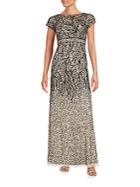 Adrianna Papell Sequined Empire Waist Gown
