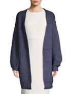 Solutions Balloon-sleeve Open-front Cardigan