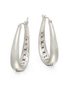 Adriana Orsini Tapered Sterling Silver Hoop Earrings/1