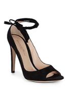 Gianvito Rossi Textured Leather Ankle Strap Sandals