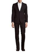 Versace Collection Solid Two-button Wool Suit