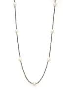 Majorica Ophol 14mm White Round Pearl Beaded Long Necklace