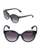 Fendi Oval Gradient Sunglasses- 56mm