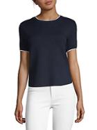 Saks Fifth Avenue Tipped Knit T-shirt