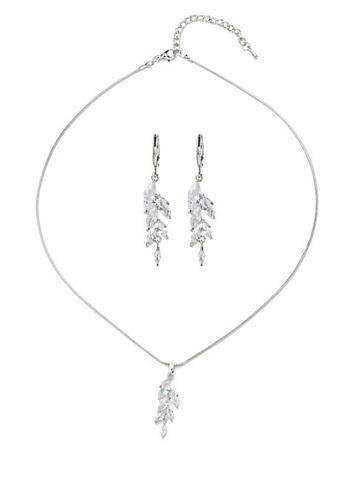 Eye Candy La Luxe Crystal Pendant Necklace & Drop Earrings Set