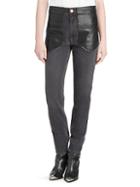 Isabel Marant Novera Leather-front Jeans