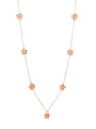 Roberto Coin Rose Gold & Diamond Nouveau Flower Necklace