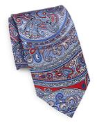 Saks Fifth Avenue Made In Italy Mixed Print Silk Tie