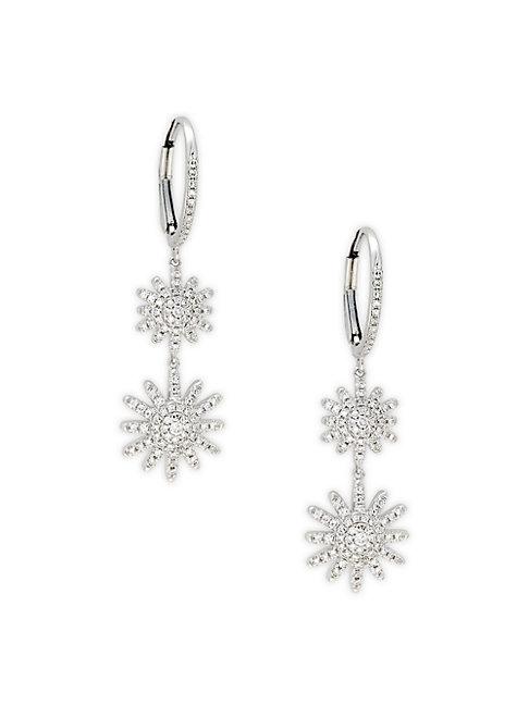 Saks Fifth Avenue 14k White Gold & Diamond Star Earrings