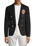 Balmain Shawl Collar Cotton Double-breasted Jacket