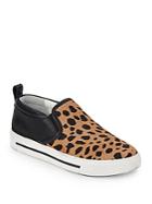 Marc By Marc Jacobs Leopard-print Calf Hair & Leather Slip-on Sneakers