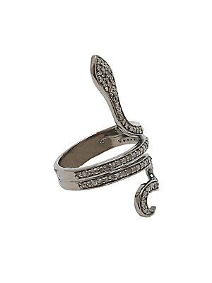Adornia Fine Jewelry Diamond And Silver Coil Ring