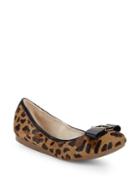 Cole Haan Calf-hair Emory Bow Leather Ballet Flats