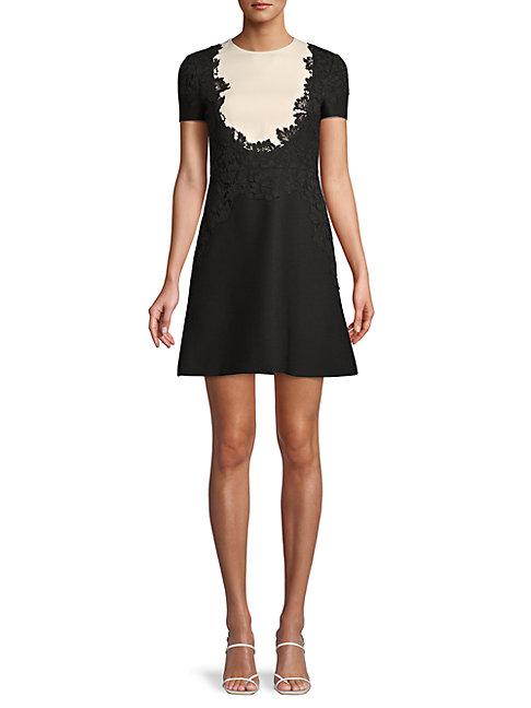 Valentino Lace Wool-blend Mini Dress