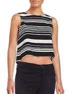 Saks Fifth Avenue Red Striped Crop Top