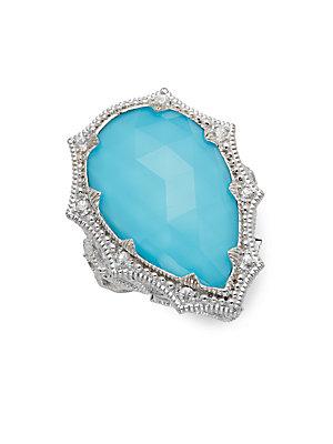 Judith Ripka Bright Nite Turquoise Crystal Doublet