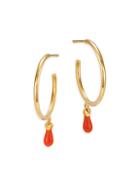 Isabel Marant Goldtone & Bead Hoop Earrings