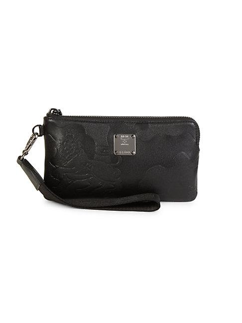 Mcm Embossed Lion Leather Wallet