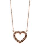 Kc Designs Champagne Diamond & 14k Rose Gold Heart Pendant Necklace