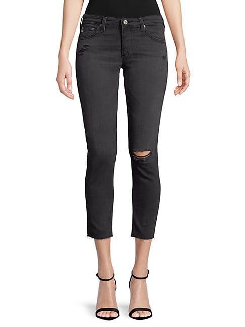 Ag Distressed Crop Jeans