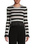 Ronny Kobo Adelaide Striped Cropped Top