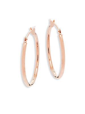 Saks Fifth Avenue 14k Rose Gold Hoop Earrings/1