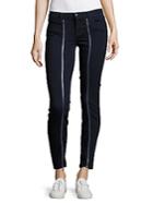 J Brand Solid Zippered Ankle Jeans