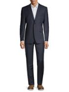 Saks Fifth Avenue Slim-fit Checkered Wool Suit