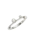 Majorica Sterling Silver & 0.75mm White Pearl Ring