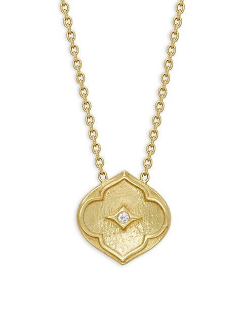 Amrapali Pallavi Diamond 18k Yellow Gold Pendant Necklace