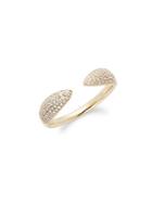 Casa Reale Diamond & 14k Yellow Gold Thick Front Wrap Ring