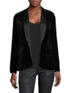 Joie Mehira Velvet Tuxedo Blazer