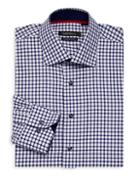 Levinas Contemporary-fit Gingham Dress Shirt