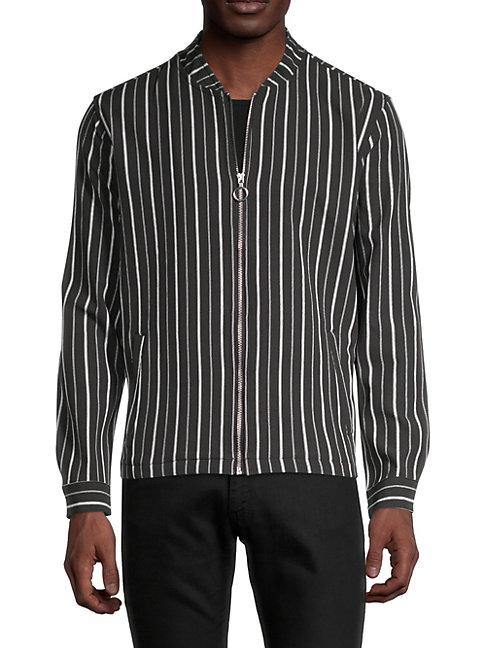 Rnt23 Striped Full-zip Jacket