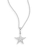 Saks Fifth Avenue 0.22 Tcw Diamond Star & 14k White Gold Necklace