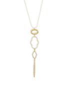 Azaara Crystal And 22k Yellow Gold Sterling Silver Pendant Necklace