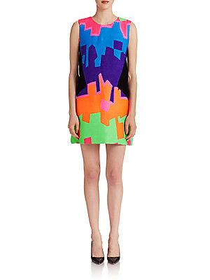 Milly Neon Jacquard Shift