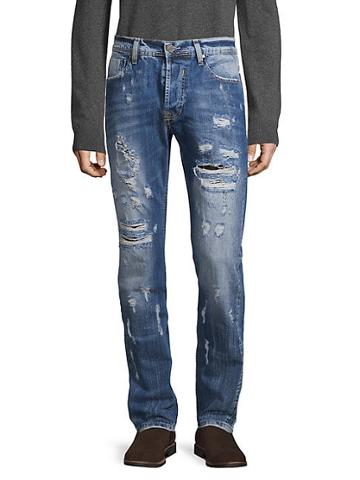 Ron Tomson Straight-fit Distressed Jeans