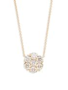 Saks Fifth Avenue 14k Yellow Gold & 1.00 Tcw Diamond Flower Necklace