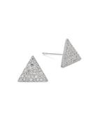 Casa Reale 14k White Gold & Diamond Triangle Stud Earrings