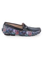 Robert Graham Alban Floral Leather Driving Loafers
