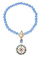 Heidi Daus Crystal Beaded Compass Pendant Necklace
