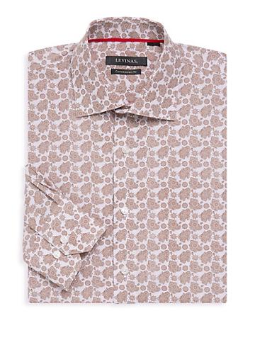 Levinas Contemporary-fit Paisley Dress Shirt